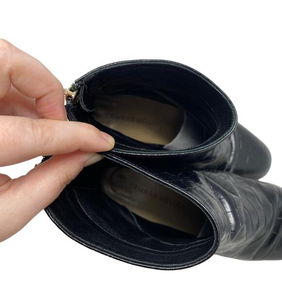 Tamara Mellon Vadim Leather Croc Bootie Size 39 or US 9 - Picture 10 of 15